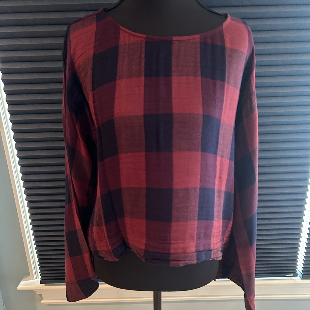 Bella Dahl Plaid Long Sleeve Women's Top